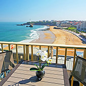 vue plage de biarritz